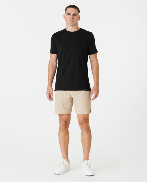 Aviation Tee Split-Hem Black Plus