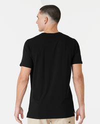 Aviation Tee Split-Hem Black Plus