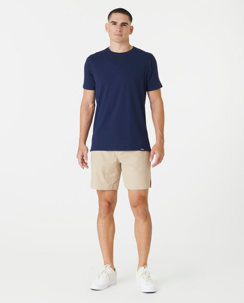 Aviation Tee Split-Hem Navy Plus