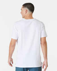 Aviation Tee Split-Hem White Plus