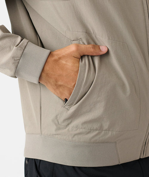 Carson Bomber Jacket Taupe