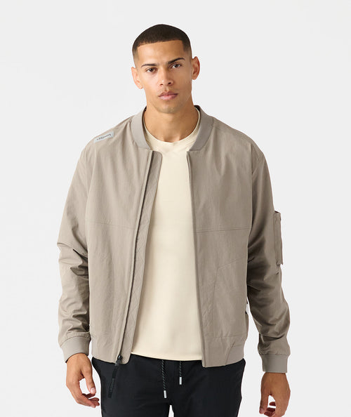Carson Bomber Jacket Taupe