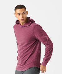 Aviation Tee Hooded LS Washed Fig