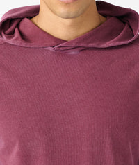 Aviation Tee Hooded LS Washed Fig