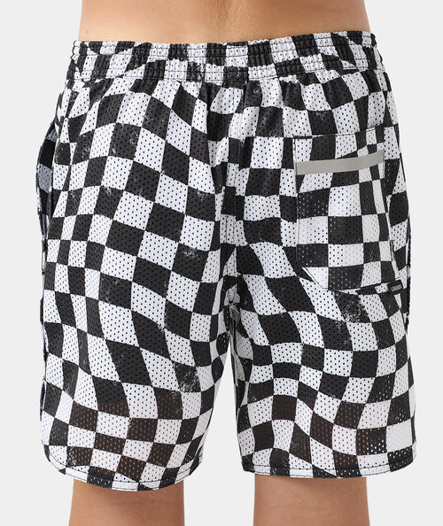 Little Legends Luka Mesh Short Warped Checkers