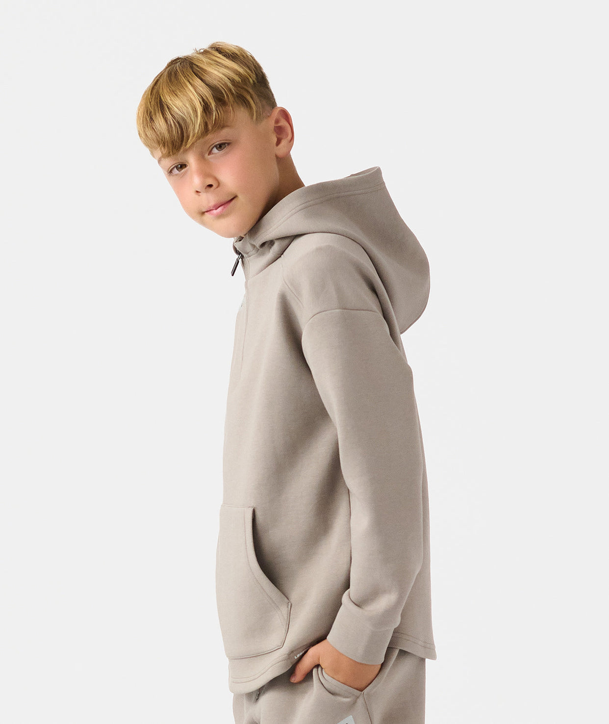 Little Legends Hawthorne Tech Quarter Zip Taupe
