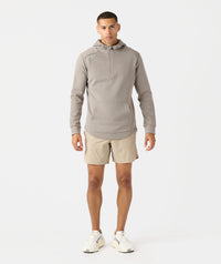 Hawthorne Tech Quarter Zip Hoodie (Slim-Fit) Taupe Heather