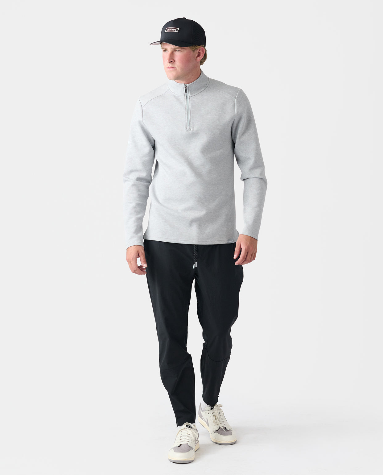 Scuba Quarter Zip Heather Gray