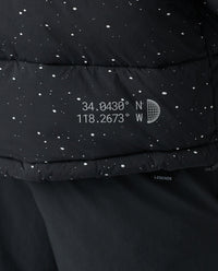 Alpine Puffer Jacket Black White Splatter