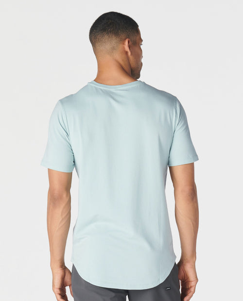 Aviation Tee Curved Hem Cloud Blue