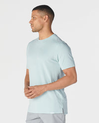 Aviation Tee Split-Hem Cloud Blue