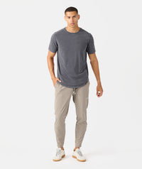 Aviation Tee Curved Hem Washed Charcoal