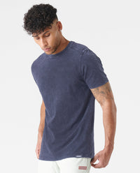 Aviation Tee Split-Hem Washed Ink