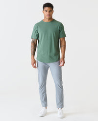 Aviation Tee Curved Hem Hunter Green