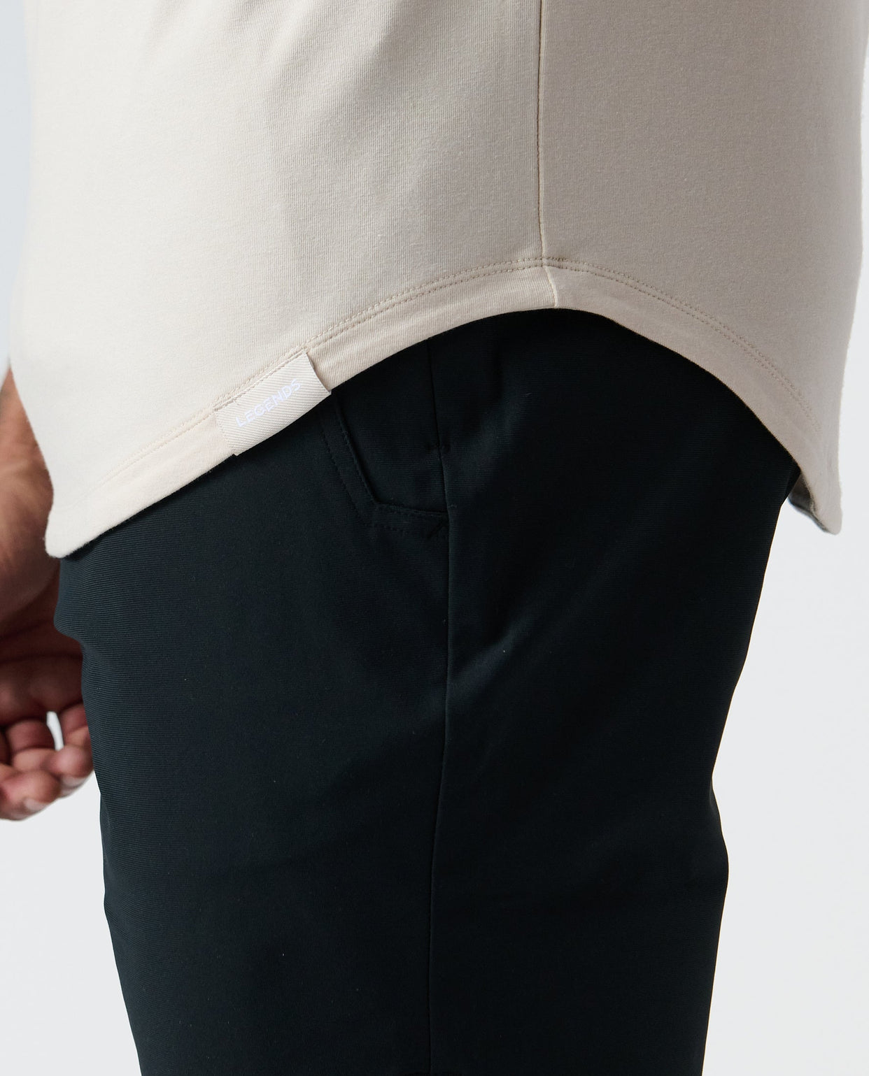 Aviation Tee Curved Hem Dune
