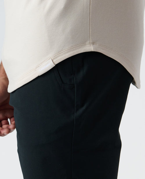 Aviation Tee Curved Hem Dune