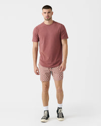 Aviation Tee Curved Hem Washed Ember