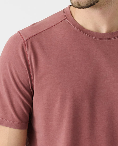 Aviation Tee Curved Hem Washed Ember