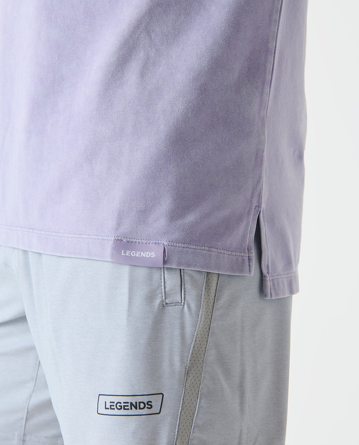 Aviation Tee Split-Hem Washed Violet Sky