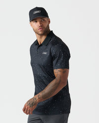 Baldwin Polo Black-White Splatter