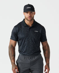 Baldwin Polo Black-White Splatter