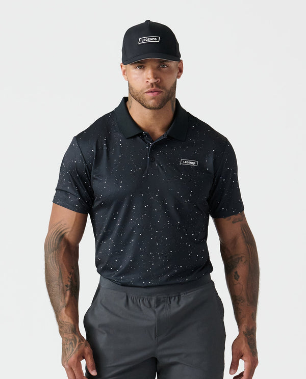 Baldwin Polo Black-White Splatter