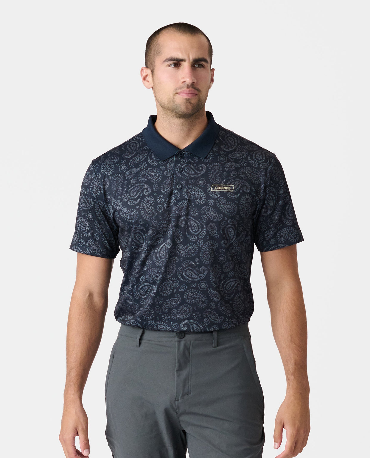 Baldwin Polo Stitch Paisley Ink