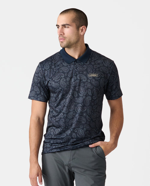 Baldwin Polo Stitch Paisley Ink