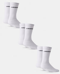 3 Pack Crew Sock White
