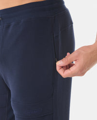 Glen Waffle-Knit Cargo Sweatpant Ink