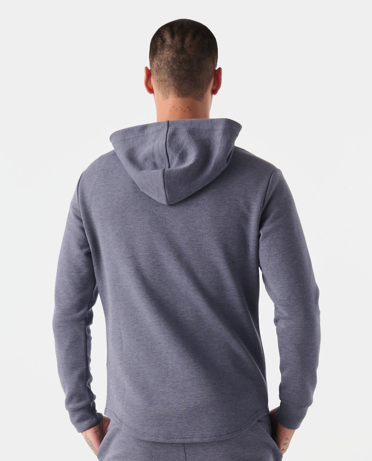 Hawthorne Tech Quarter Zip Hoodie Navy Heather