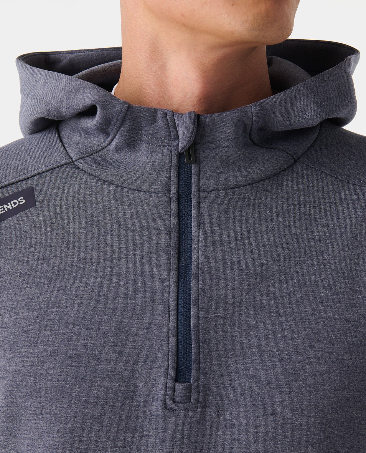 Hawthorne Tech Quarter Zip Hoodie Navy Heather