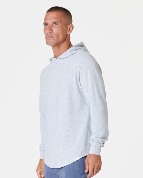 Aviation Tee Hooded LS Heather Gray Plus