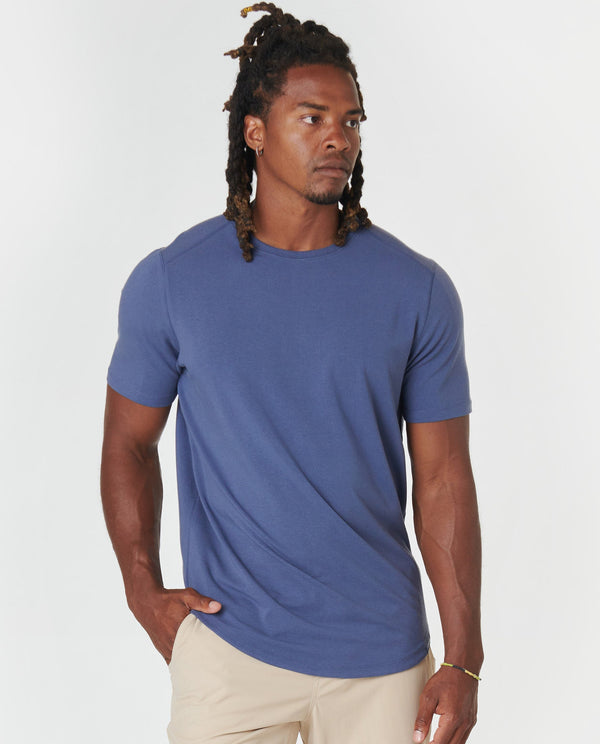 Aviation Tee Curved Hem Nightshadow