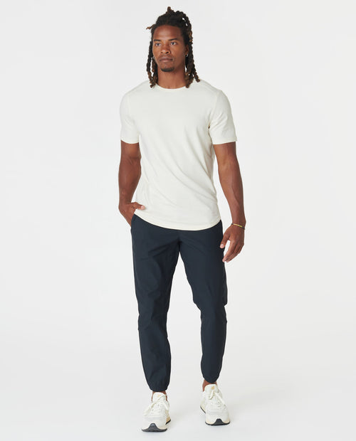 Aviation Tee Curved Hem Natural White