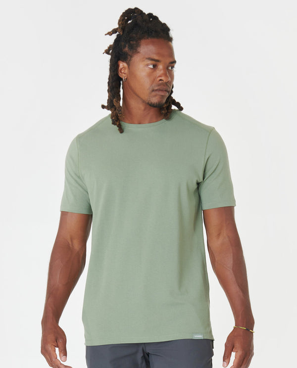 Aviation Tee Split-Hem Sea Spray