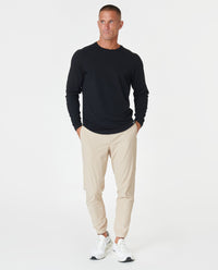 Aviation Tee Curved Hem LS Black Plus