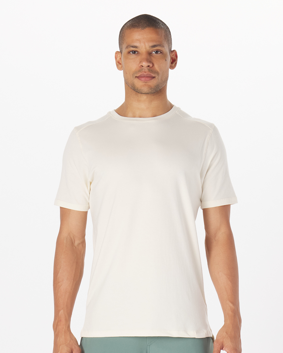 Aviation Tee Split-Hem Natural White