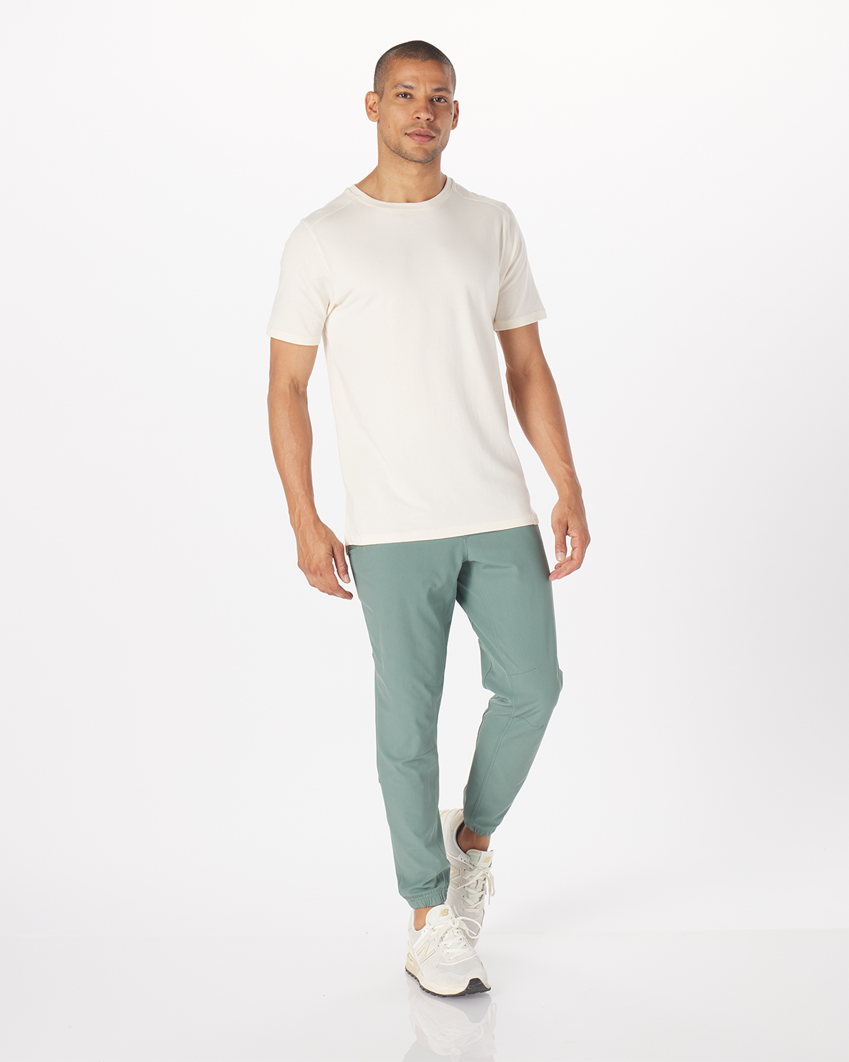 Aviation Tee Split-Hem Natural White